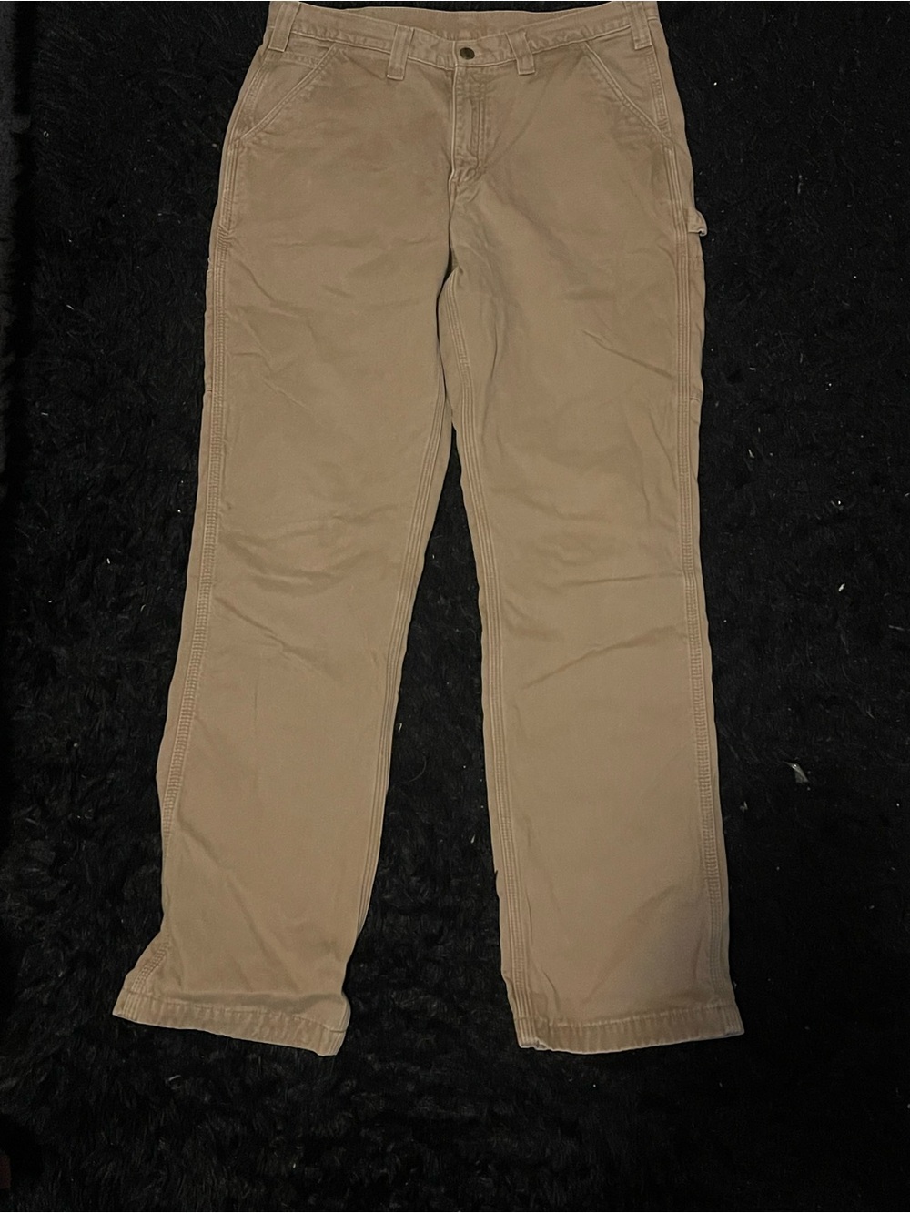 Men's Carhartt Khaki Work-Style Pants - Classic Straight Fit